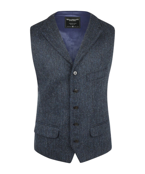 Harris Tweed Gilet | Blue