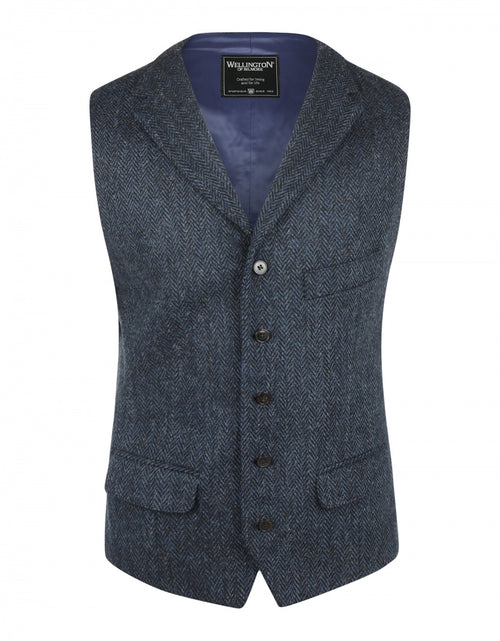 Harris Tweed Gilet | Blauw