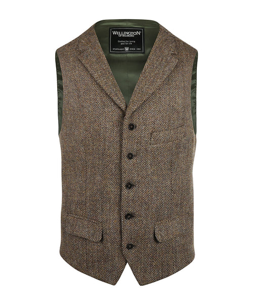 Harris Tweed Gilet | Bruin