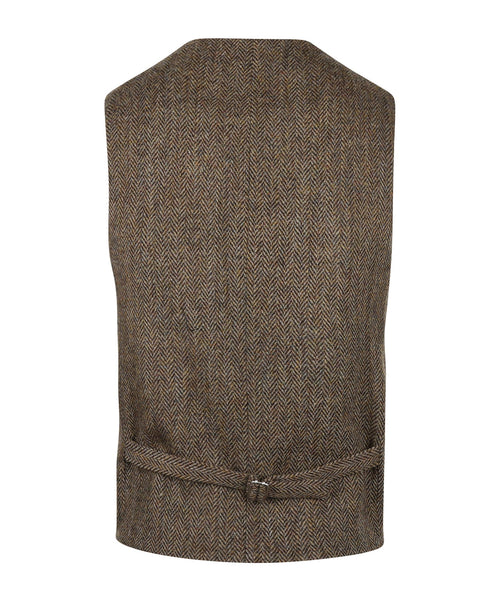 Harris Tweed Gilet | Bruin