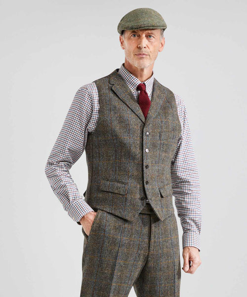 Harris Tweed Gilet | Groen