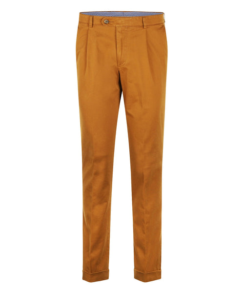 Pantalon Blackpool Bandplooi met Omslag | Bruin