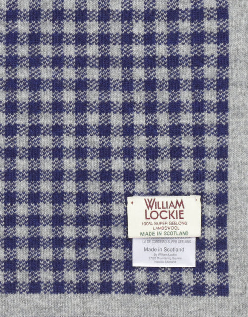 Scarf Geelong Check Lambswool | Blue