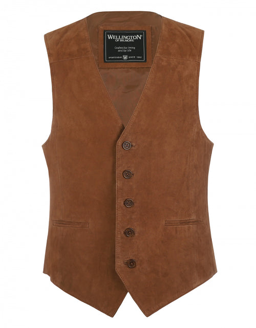 Gilet Suede | Bruin