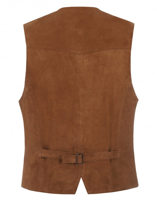 Gilet Suede | Bruin