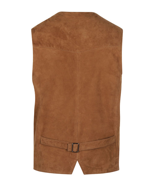 Gilet Suede | Bruin