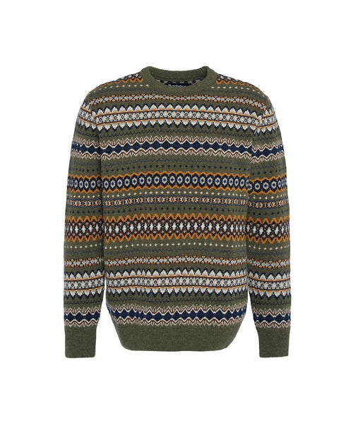 Barbour Pullover Fairisle Ronde Hals | Groen