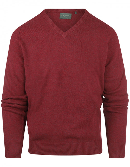 Classic Lambswool v-neck sweater | Red