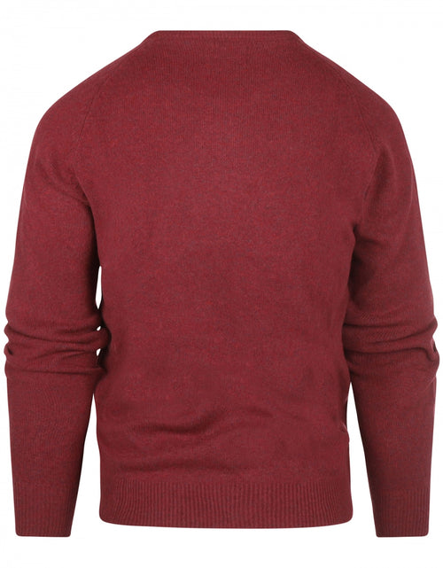 Classic Lambswool v-neck sweater | Red