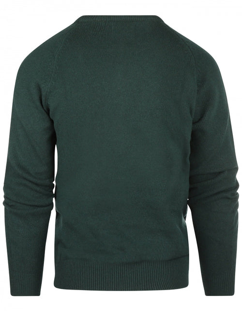 Pullover klassiek Lamswol v-hals | Groen