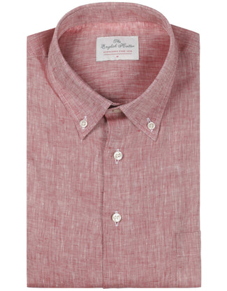 Shirt linen long sleeves | Bordeaux Red