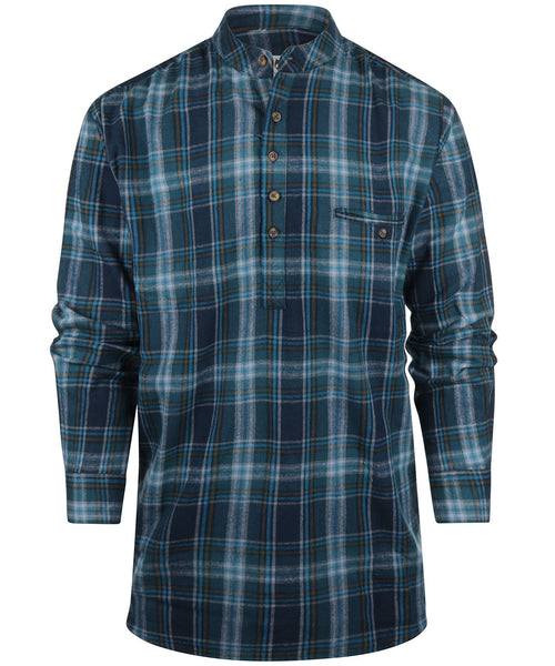 Overhemd Grandfather Shirt | Blauw