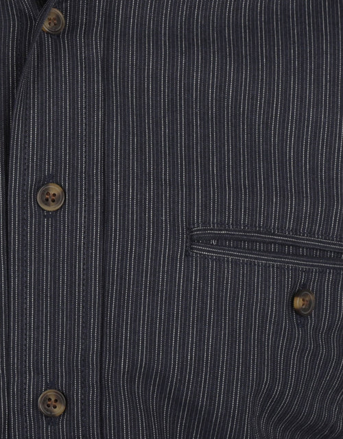 Overhemd Grandfather Shirt | Navy Blauw