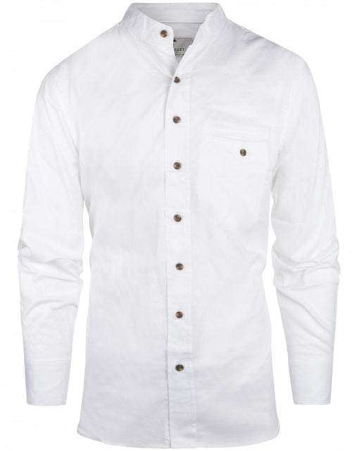 Overhemd Grandfather Shirt linnen | Wit