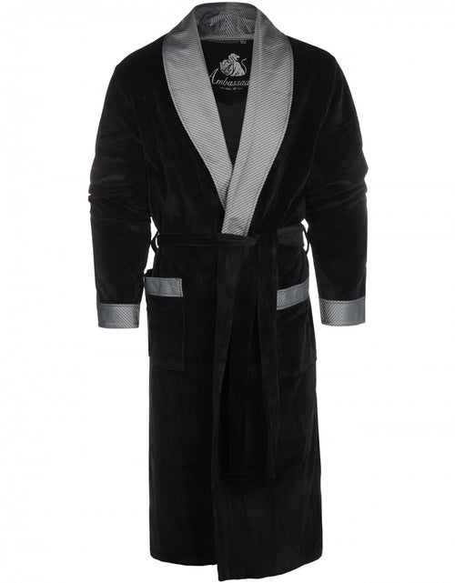 Terrycloth dressing gown | Black