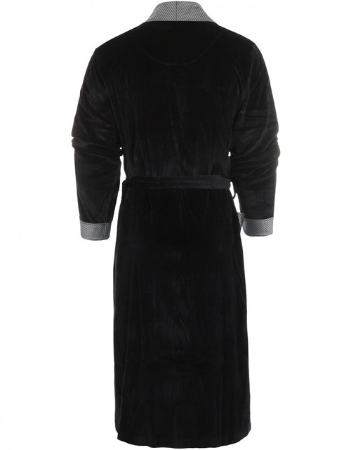 Terrycloth dressing gown | Black