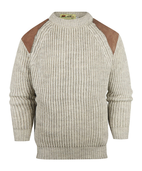 Pullover Swaledale Wol ronde hals | Bruin