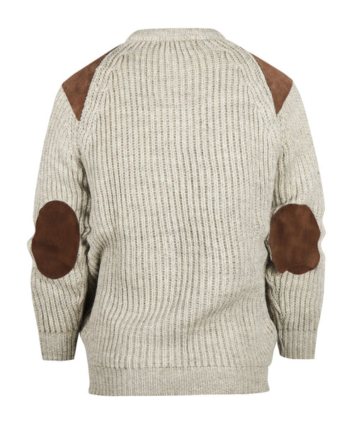 Pullover Swaledale Wol ronde hals | Bruin