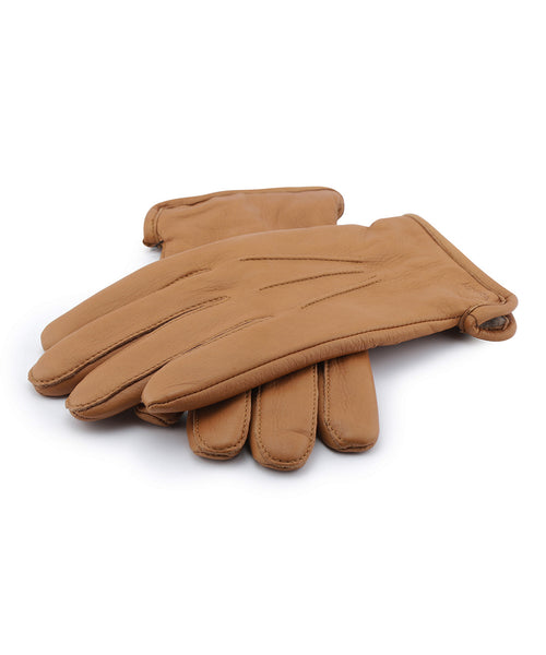 Luxury Deerskin Gloves | Brown