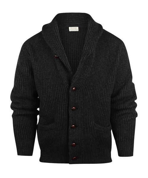 William Lockie Knotted Vest Shawl Collar | Charcoal