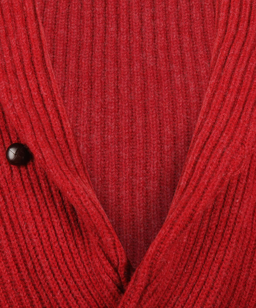 William Lockie Button Cardigan Shawl Collar | Poppy Melange