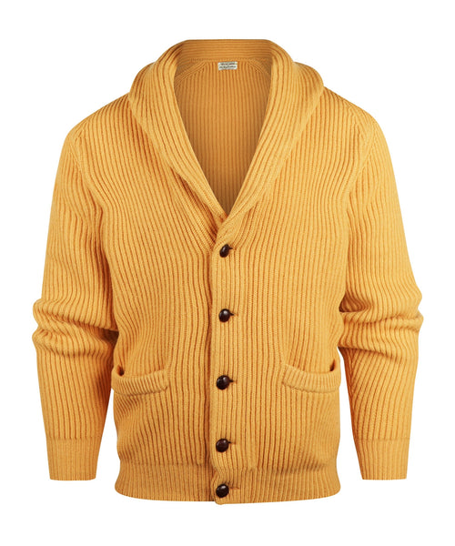 William Lockie Knotted Vest Shawl Collar | Harvest Gold