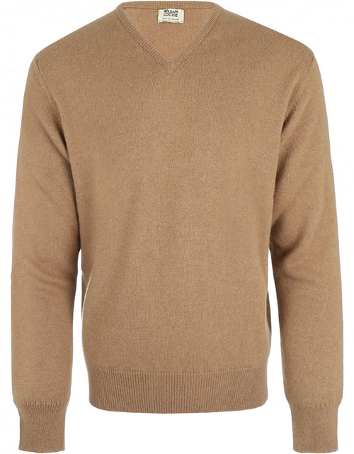 Pullover V-Hals Camelhair | Natural