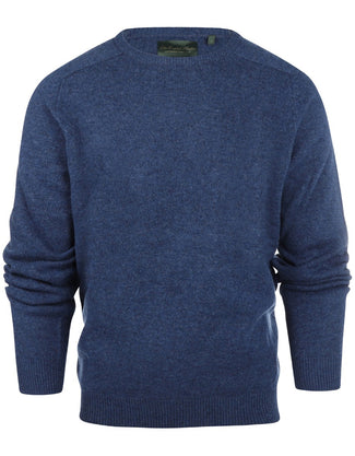 Pullover Lamswol ronde hals | Blauw