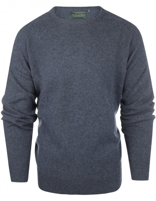 Pullover Lamswol ronde hals | Denim Blauw