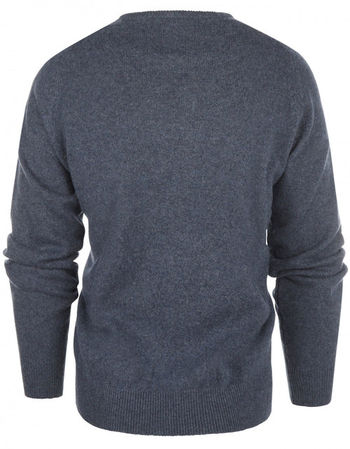 Pullover Lamswol ronde hals | Denim Blauw