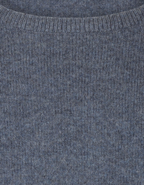 Pullover Lamswol ronde hals | Denim Blauw