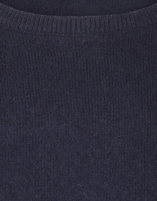 Pullover Lamswol ronde hals | Navy Blauw