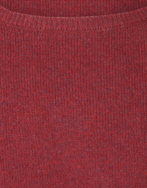 Pullover Lambswool round neck | Red