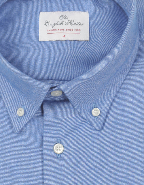 Cotton Shirt Button Down Regular Fit | Blue