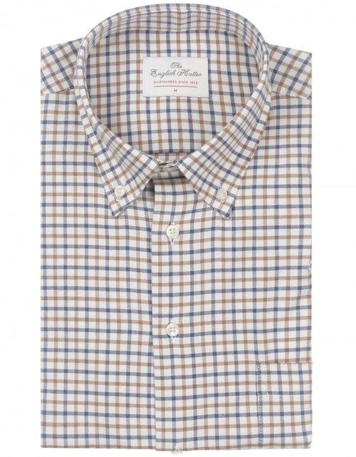 Katoenen Overhemd Button Down Regular Fit | Bruin