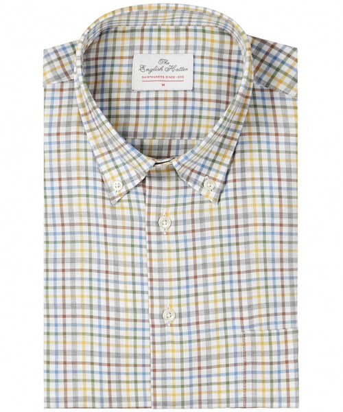 Katoenen Overhemd Button Down Regular Fit | Bruin