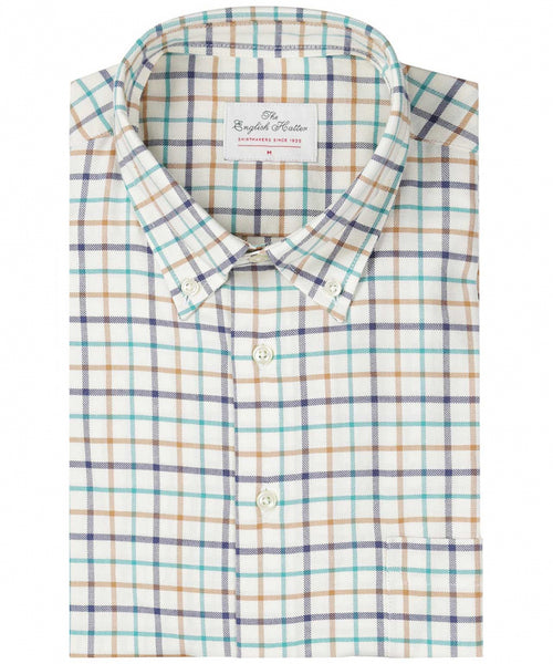 Katoenen Overhemd Button Down Regular Fit | Bruin