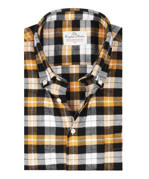 Katoenen Overhemd Button Down Regular Fit | Bruin