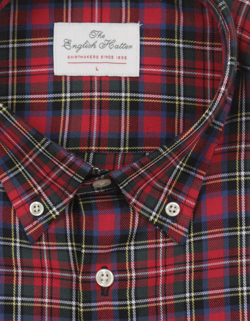 Cotton Shirt Button Down Regular Fit | Red