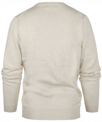 Cotton v-neck sweater | Brown