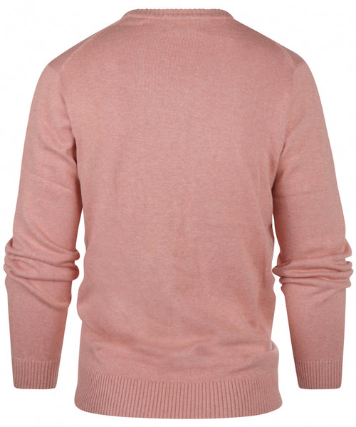 Pullover katoen v-hals | Roze