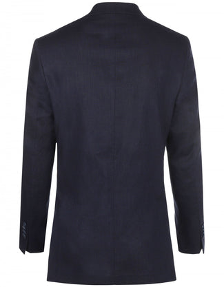 Linnen Colbert | Navy Blauw