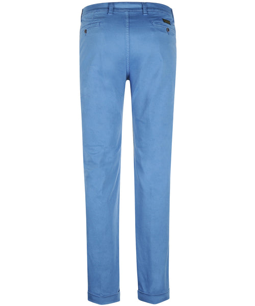 Pantalon Boston Bandplooi en Omslag | Blauw