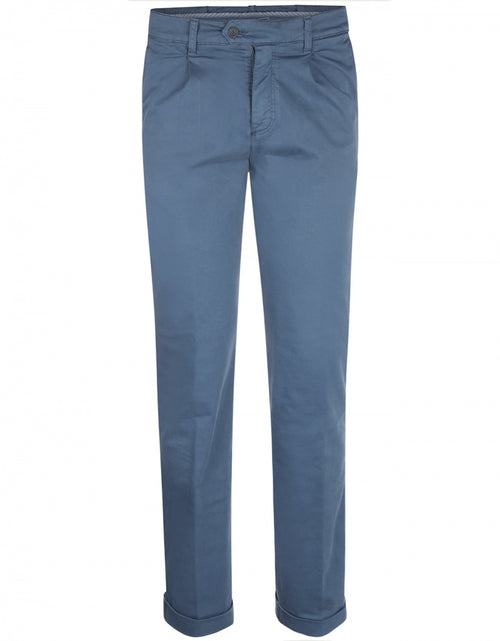 Pantalon Boston Bandplooi en Omslag | Blauw