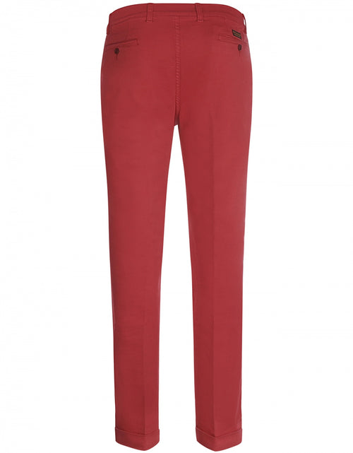 Pantalon Boston Bandplooi en Omslag | Rood