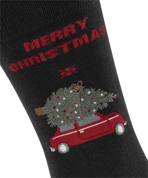 Christmas car men socks | Black