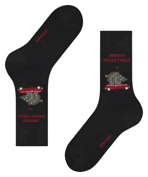 Christmas car men socks | Black