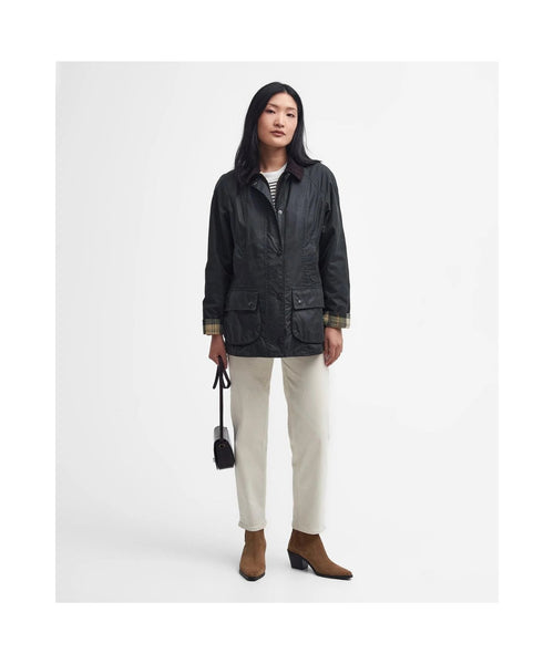 Barbour Classic Beadnell Wax Jacket Dames | Sage