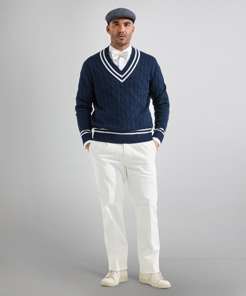 Cricket Pullover v-hals | Navy Blauw