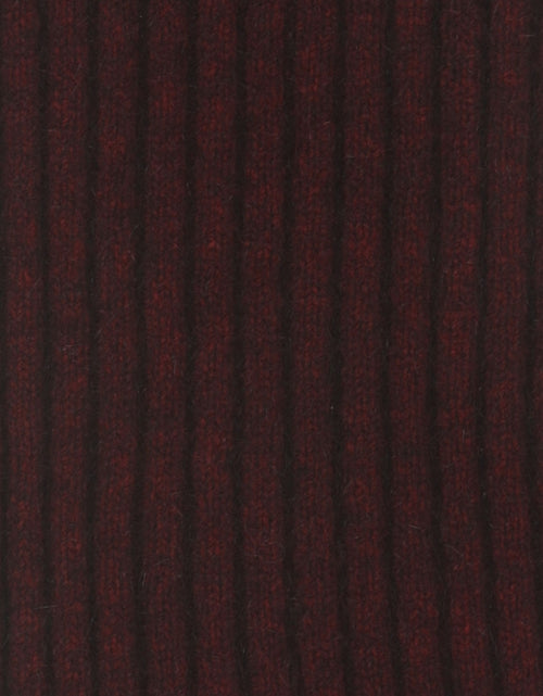 Rib Sjaal merinowol mix 165X16 | Bordeaux Rood